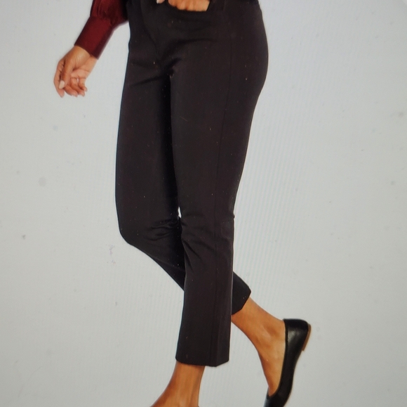 Banana Republic Ladues Slim Straight Cropped Pant Size 12 - Picture 3 of 11